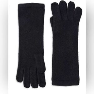 NWT SOFIA Cashmere Screen Compatible Tech Knit Gloves Black LUXURIOUS $150